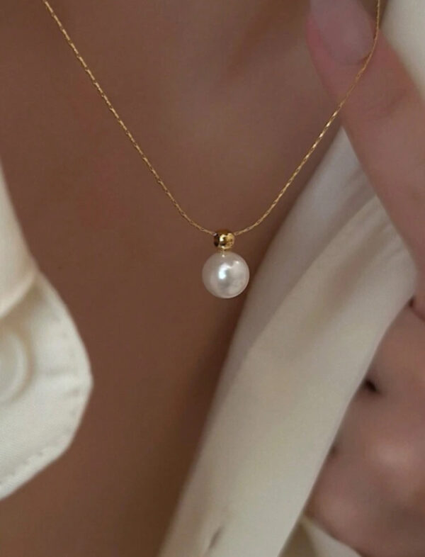 Faux pearl necklace