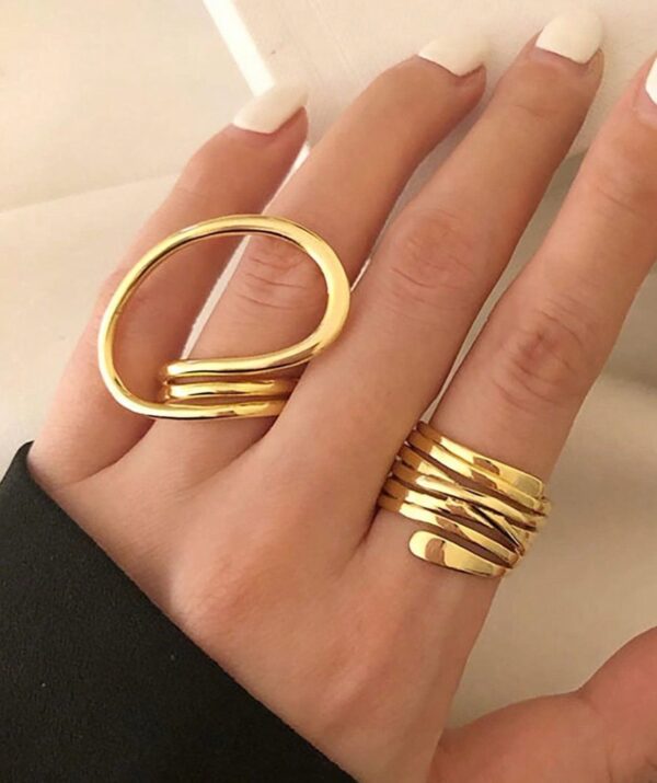 Lined Fashion Rings