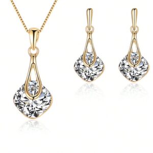 Diamond Pendant Necklace Set