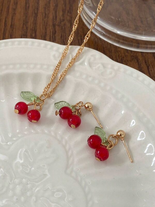 Cherry Necklace Set